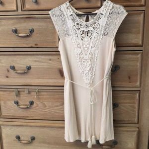Cream Crocheted dress size Small